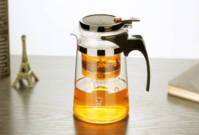 禾艾苏（heisou） 玻璃杯带过滤内胆泡茶杯办公杯三